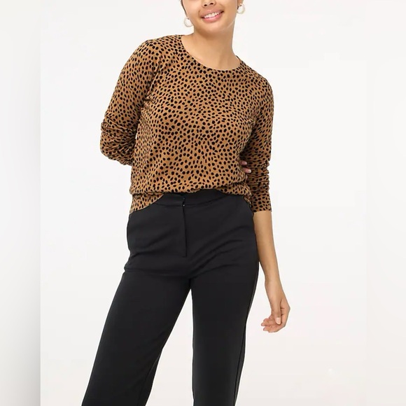 J. Crew cheetah print sweater (women’s XXL) (NWT) - Picture 2 of 13